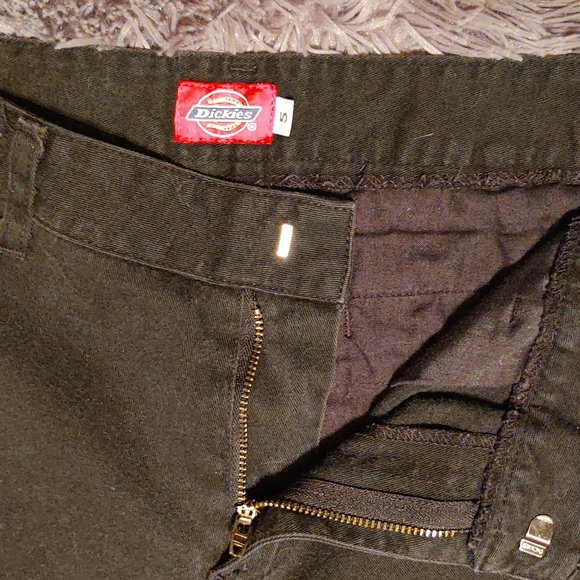 Dickies workwear jr women sz 5 black flat front capri pants PacSun Y2K VINT - Picture 5 of 8